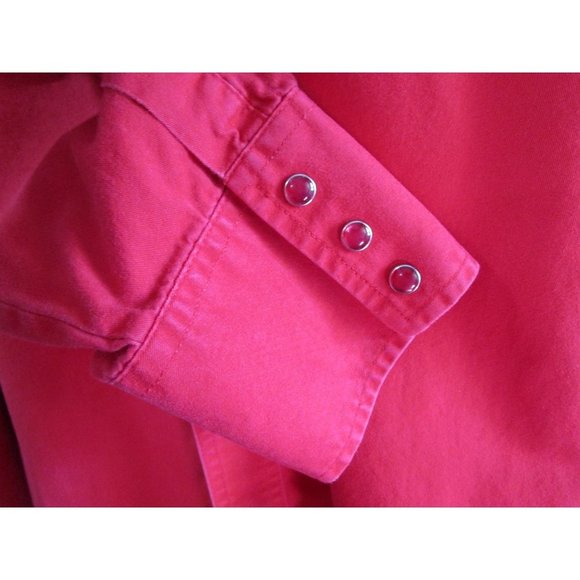 Wrangler Red Pearl Snap Silver Embroidery Vintage Western Rodeo 2XL GUC - Picture 15 of 16